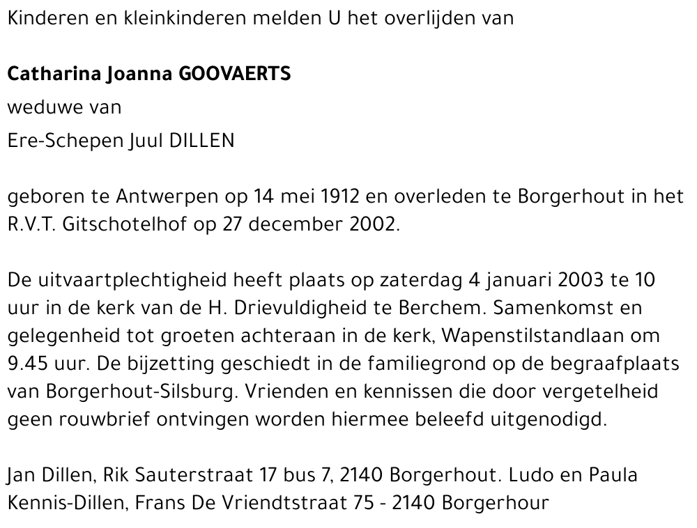 Catharina Joanna Goovaerts