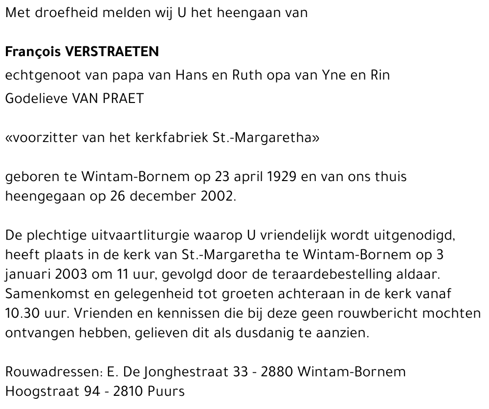 François Verstraeten