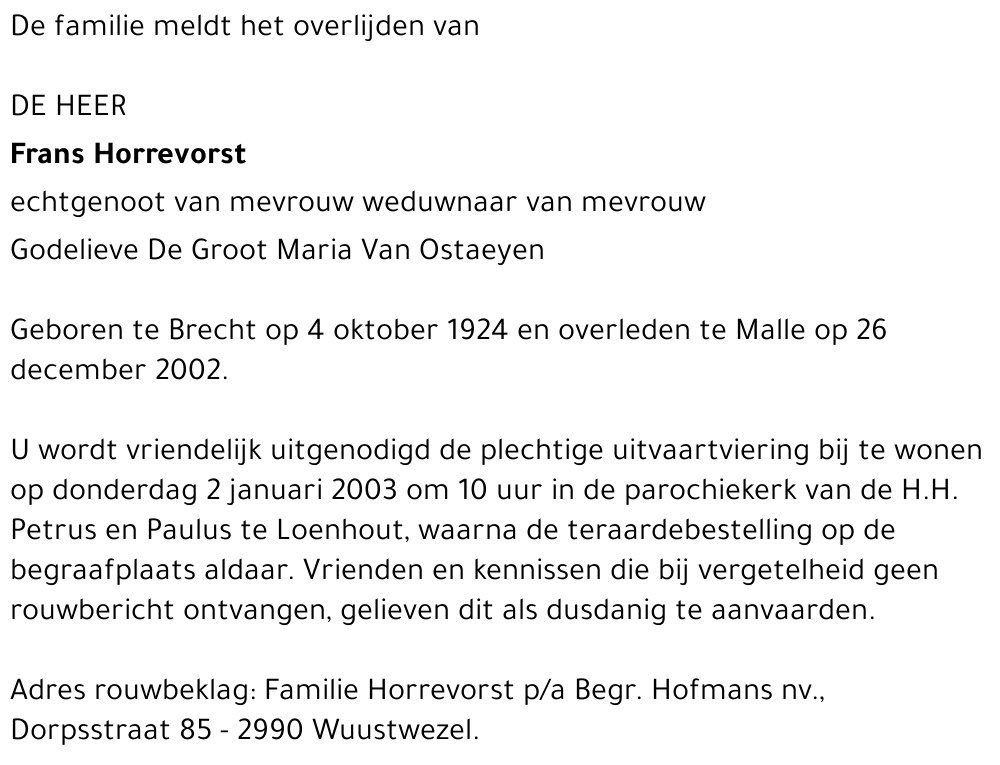 Frans Horrevorst