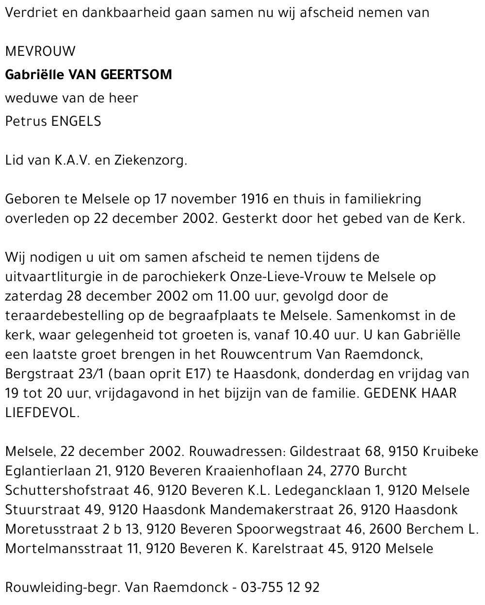 Gabriëlle Van Geertsom