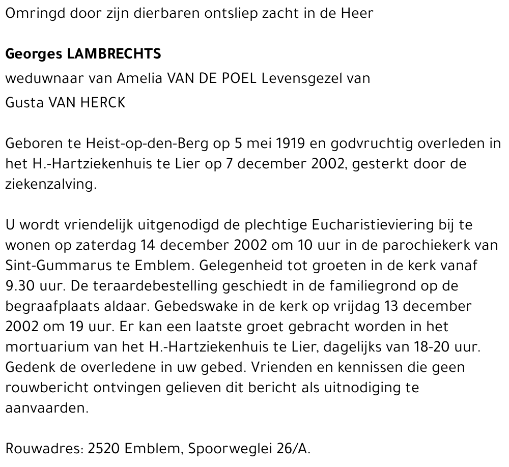 GEORGES LAMBRECHTS