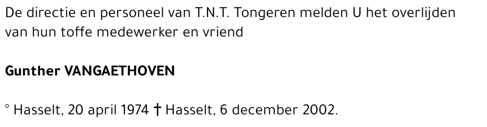 Gunther Vangaethoven