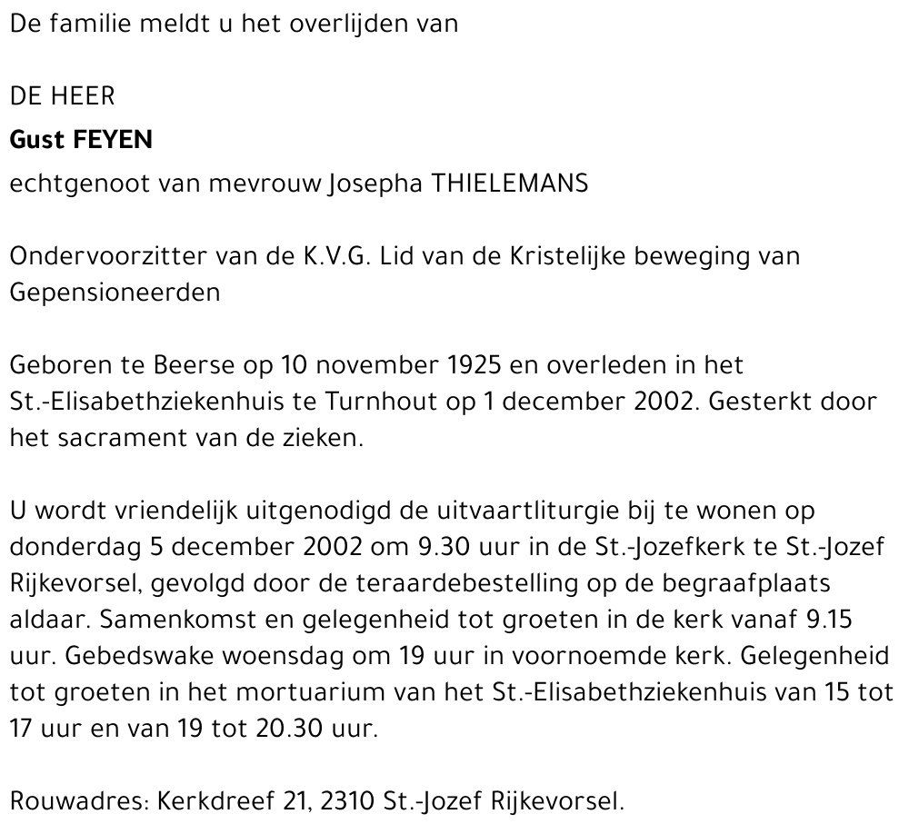 GUST FEYEN