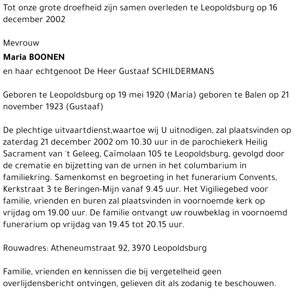 GUSTAAF SCHILDERMANS