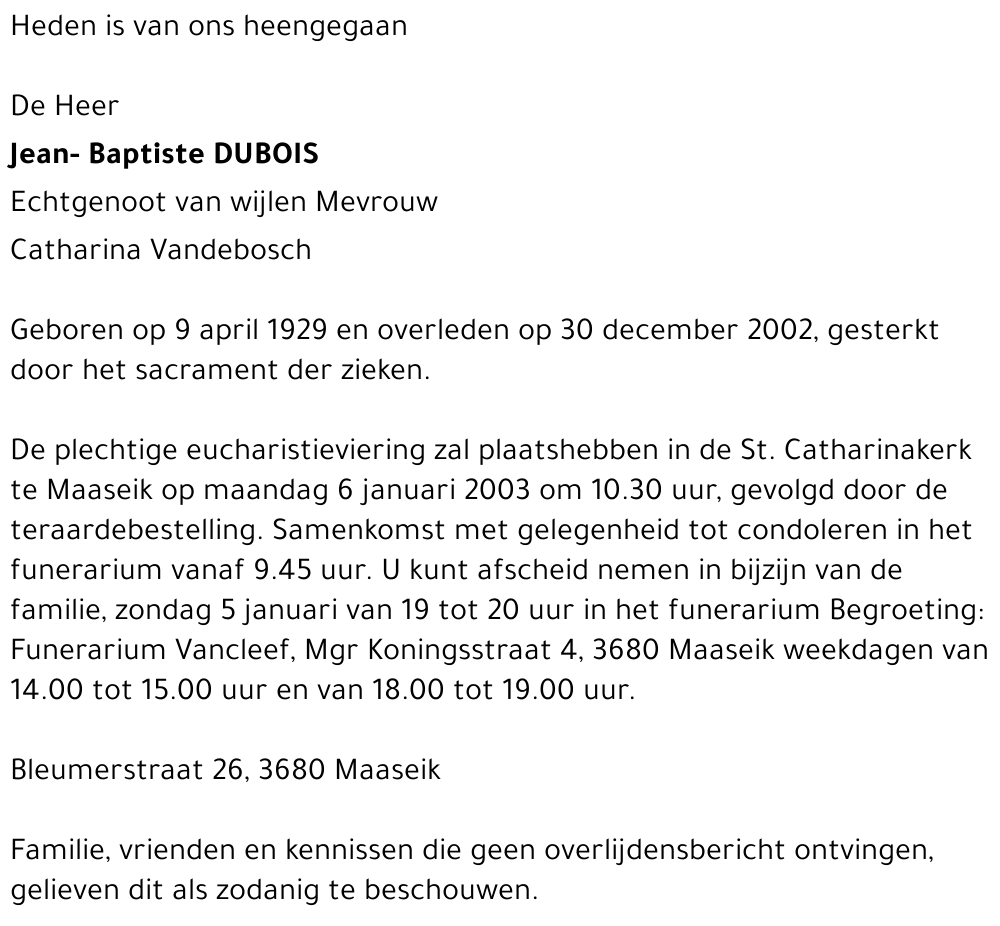 Jean- Baptiste Dubois