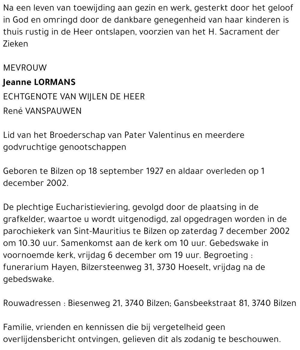 Jeanne Lormans