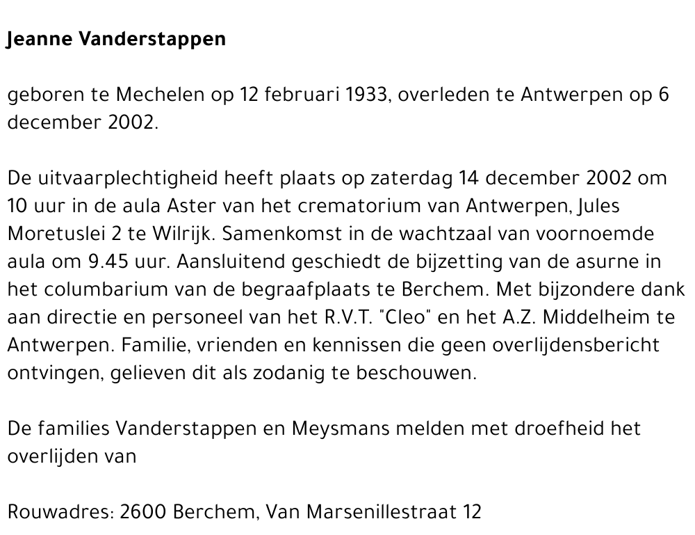 Jeanne Vanderstappen