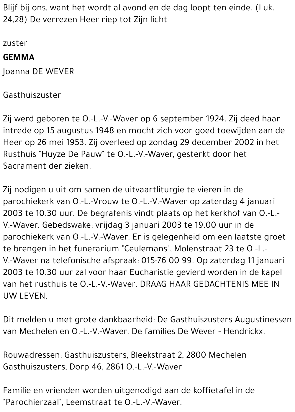 Joanna De Wever