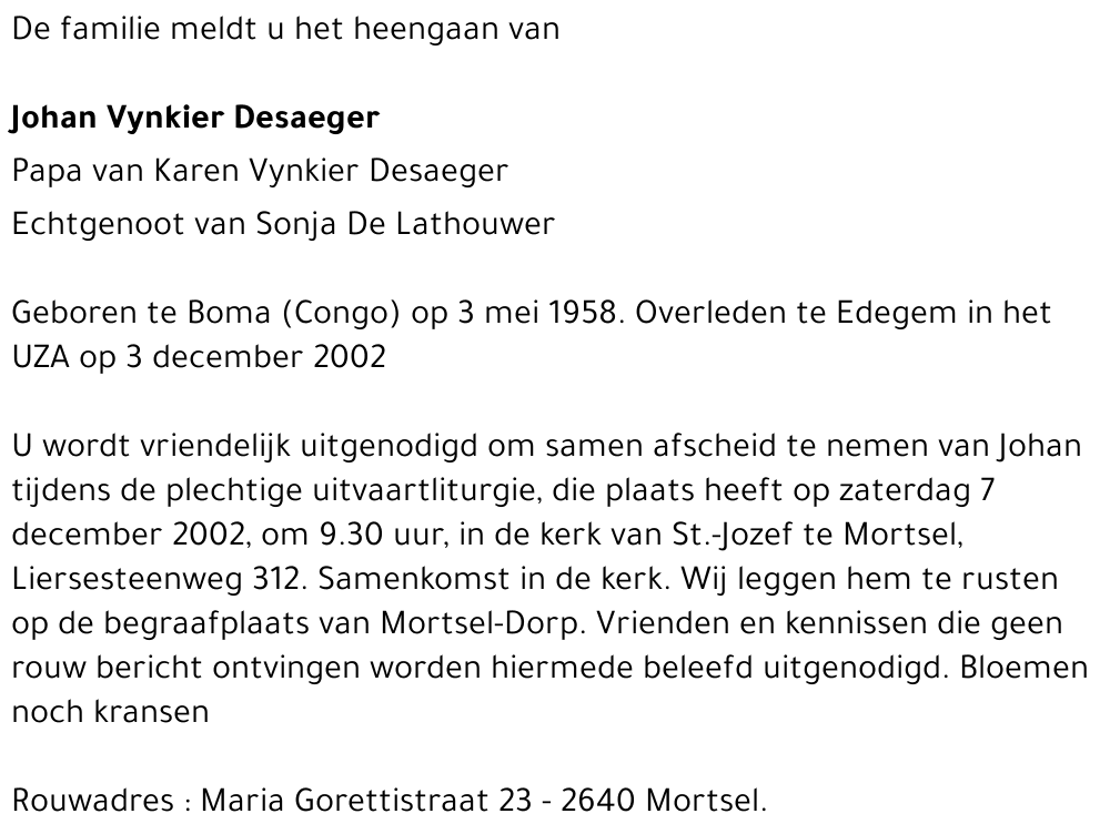 johan vynkier desaeger