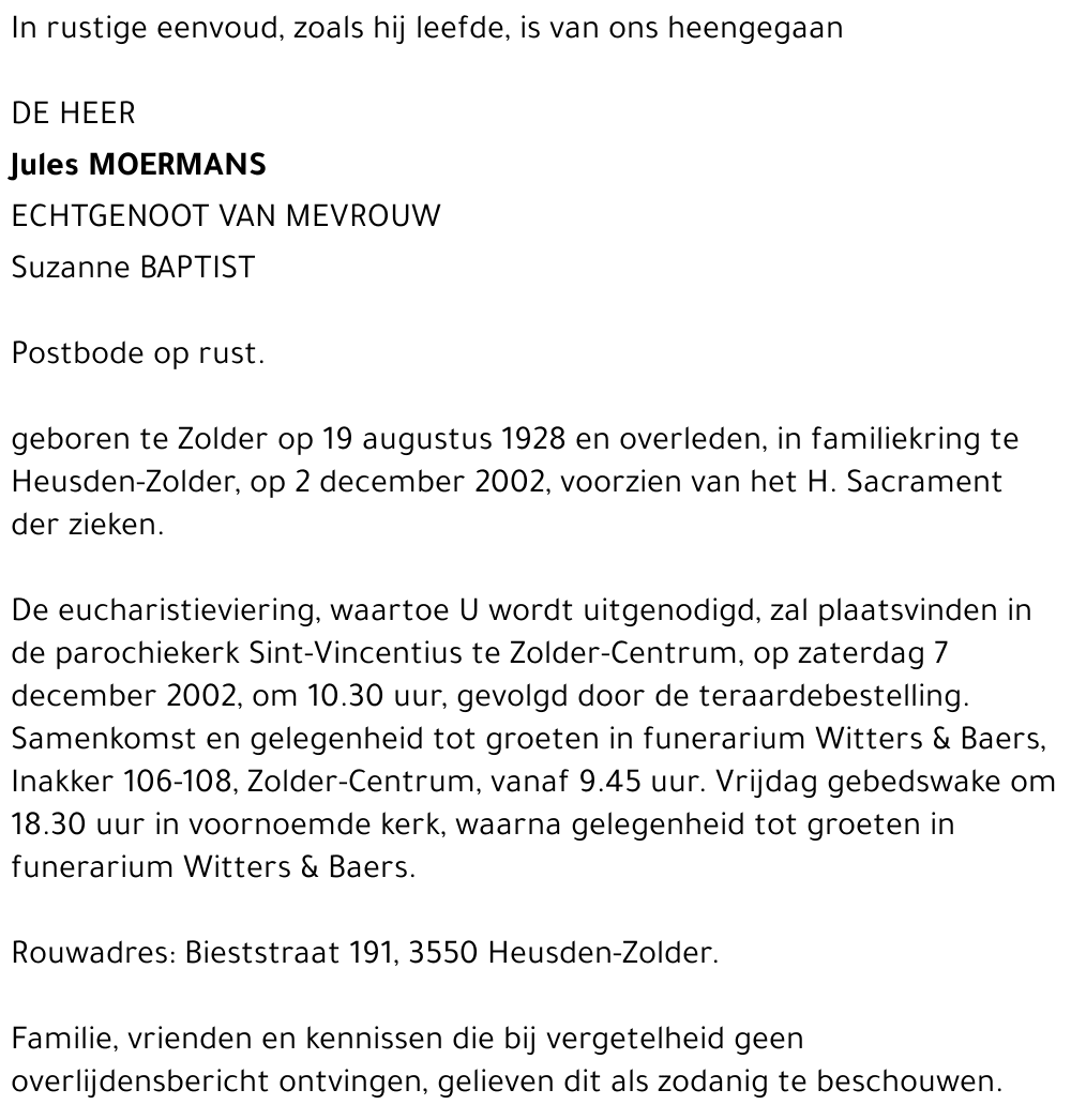 Jules MOERMANS
