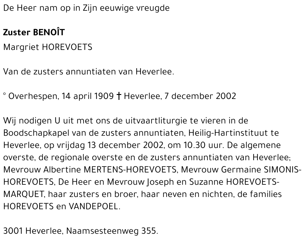 Margriet Horevoets