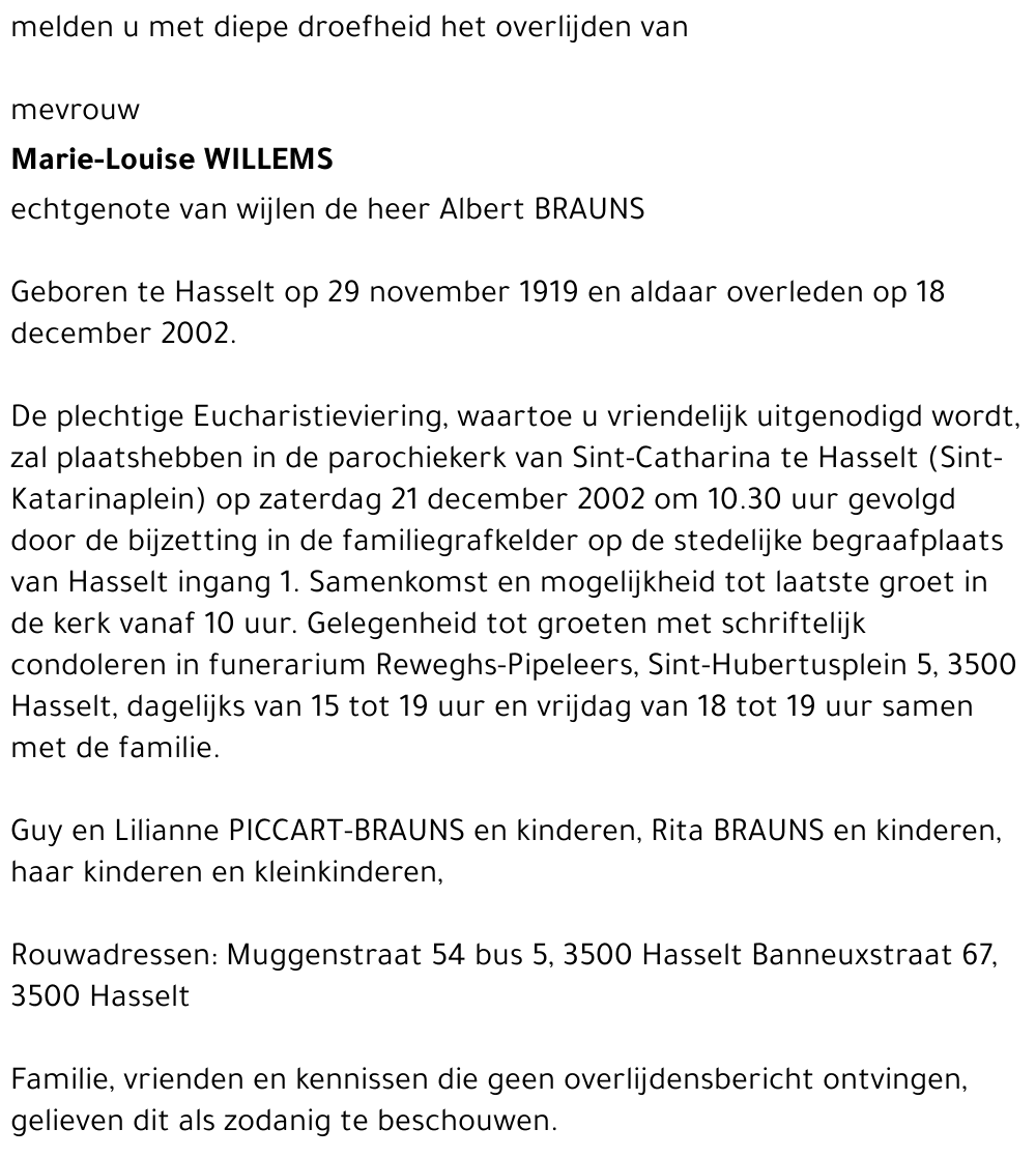 Marie-Louise WILLEMS