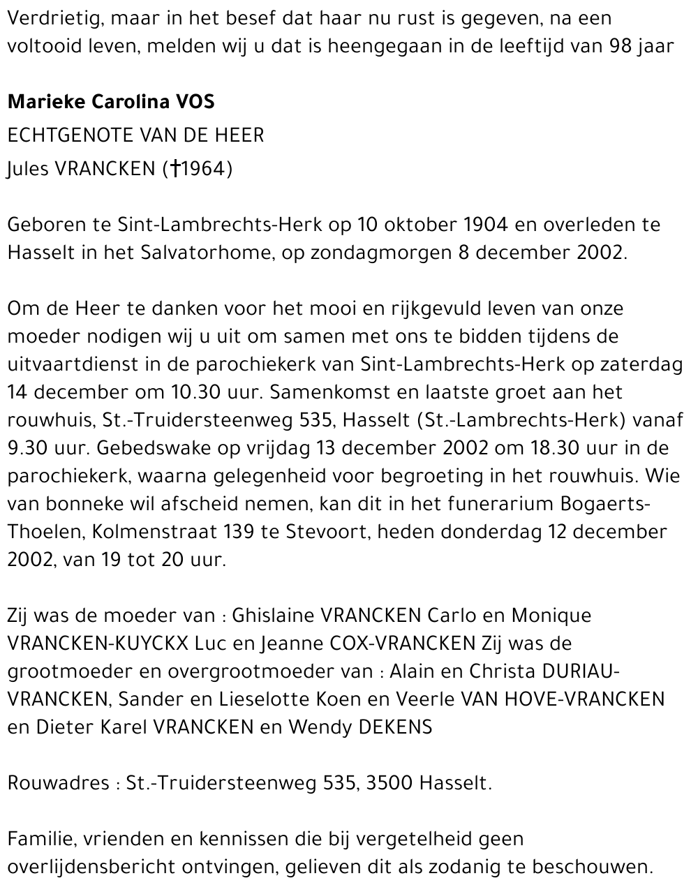 Marieke Carolina Vos