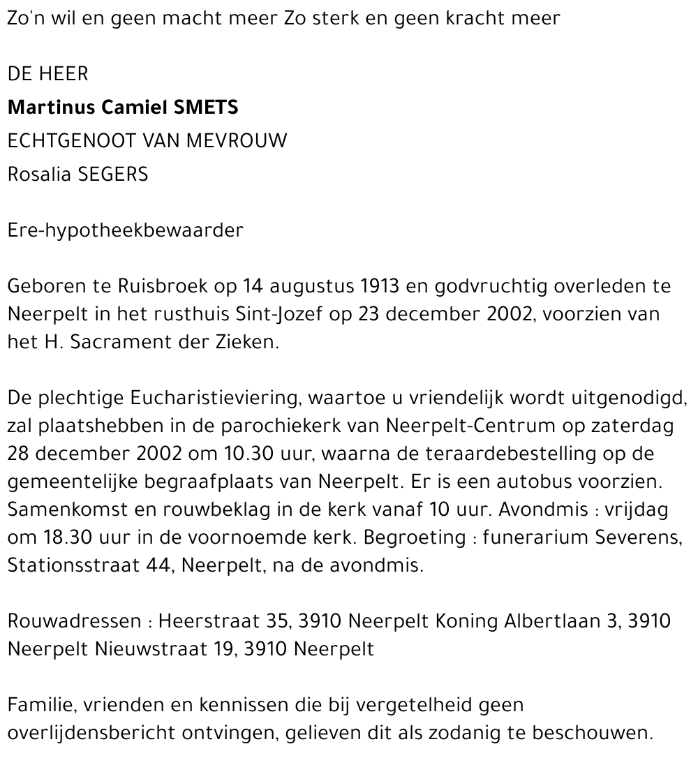 Martinus Camiel Smets