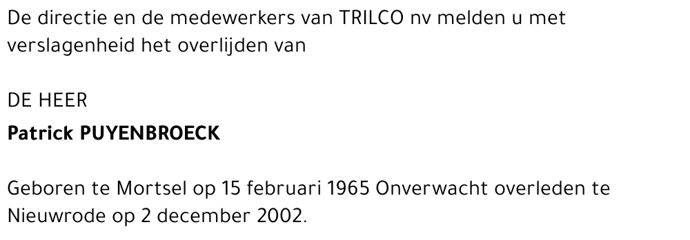 Patrick Puyenbroeck
