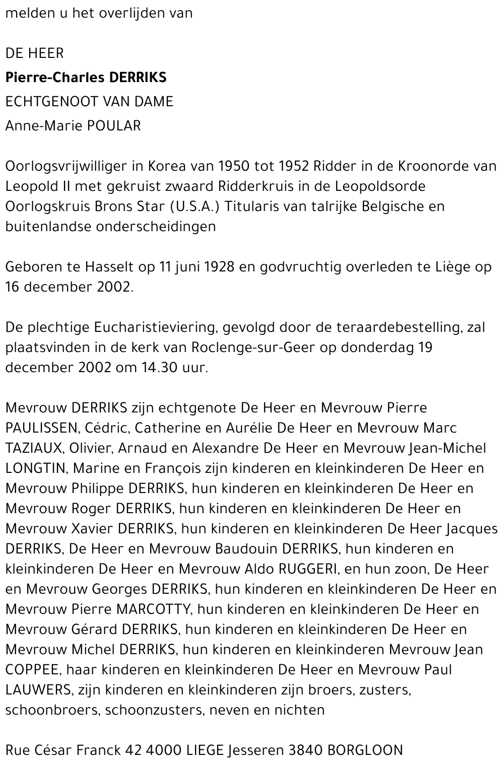 Pierre-Charles Derriks