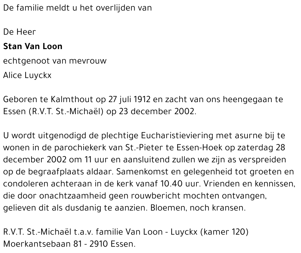 Stan Van Loon