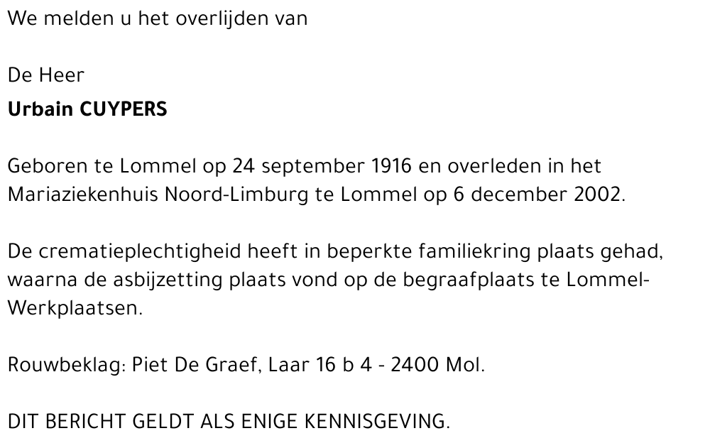 Urbain CUYPERS