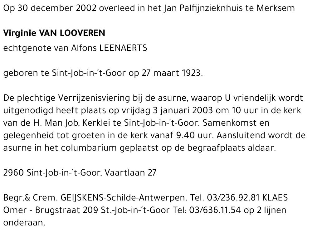 Virginie VAN LOOVEREN