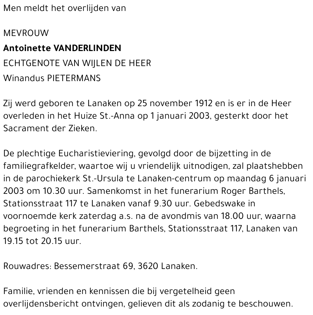 Antoinette Vanderlinden