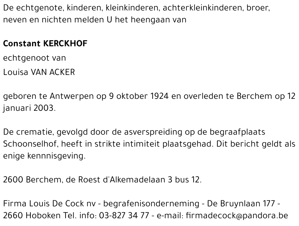 Constant Kerckhof