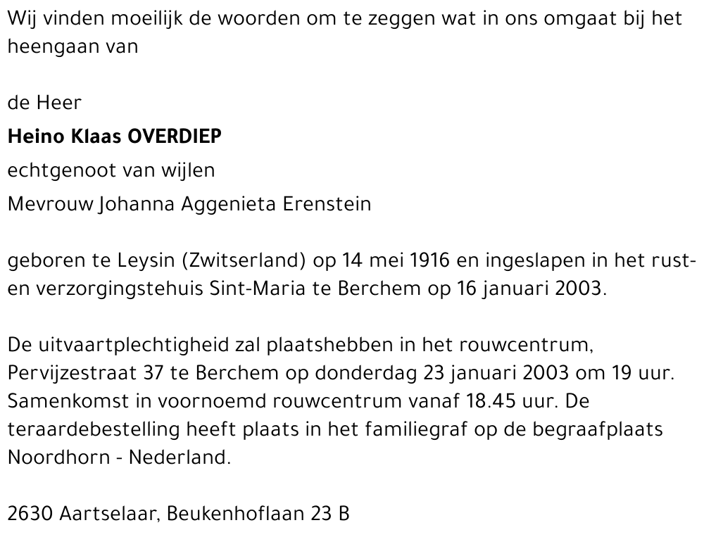 Heino Klaas Overdiep