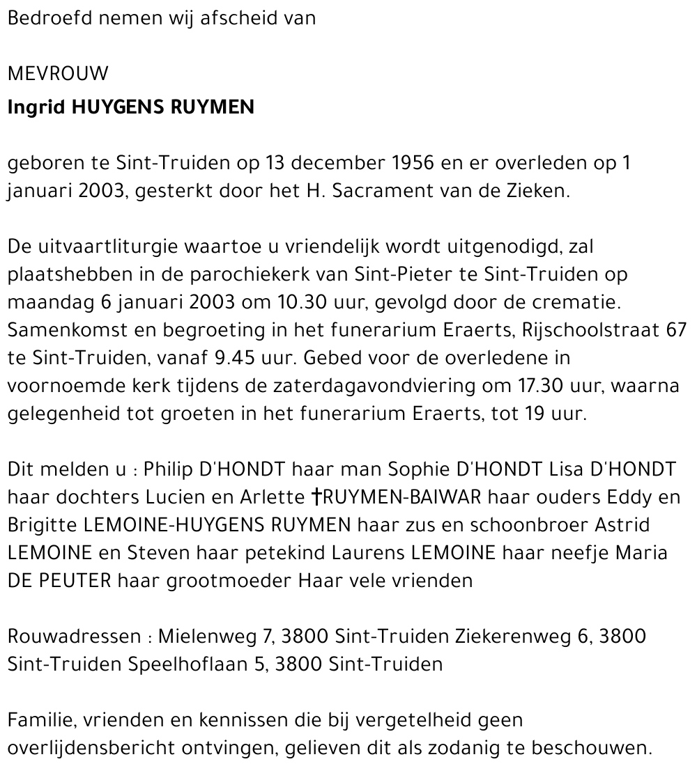 Ingrid Huygens Ruymen