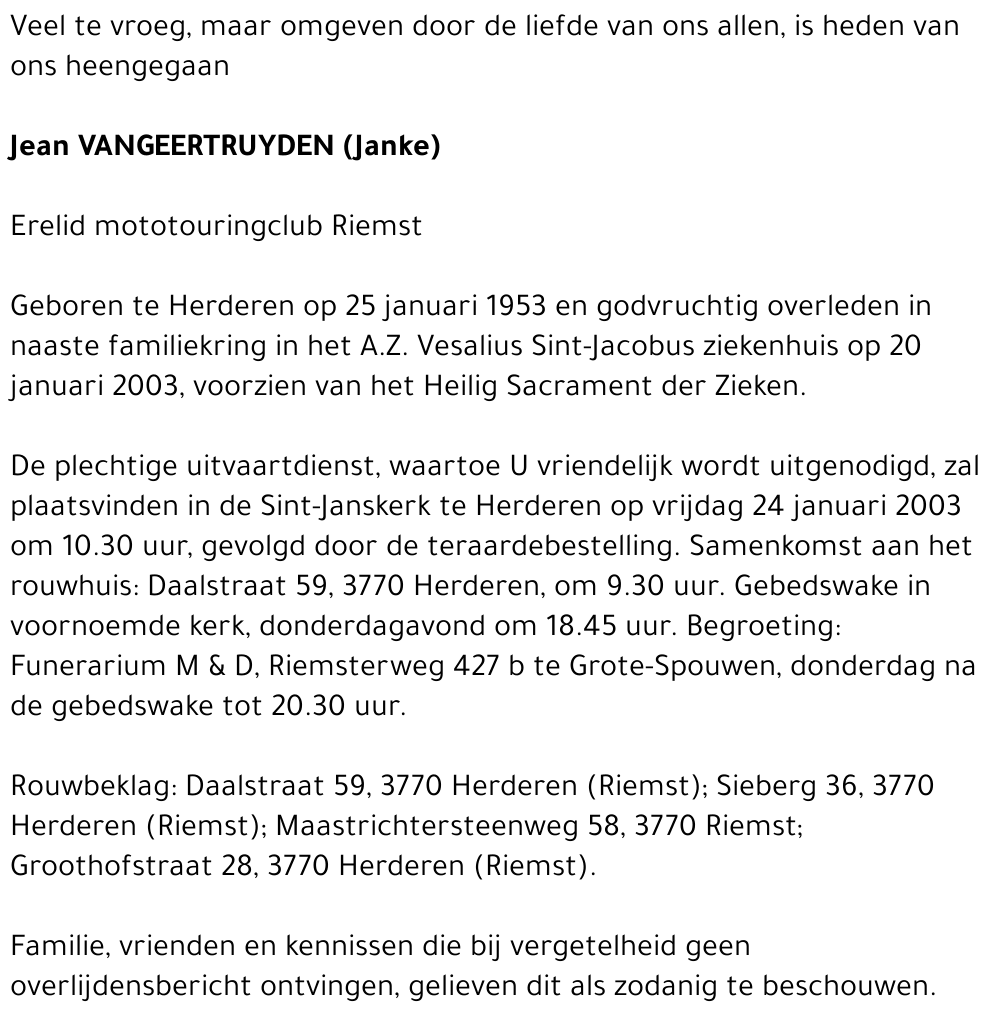 Jean (Janke) Vangeertruyden