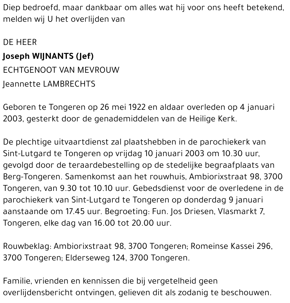 Joseph (Jef) Wijnants