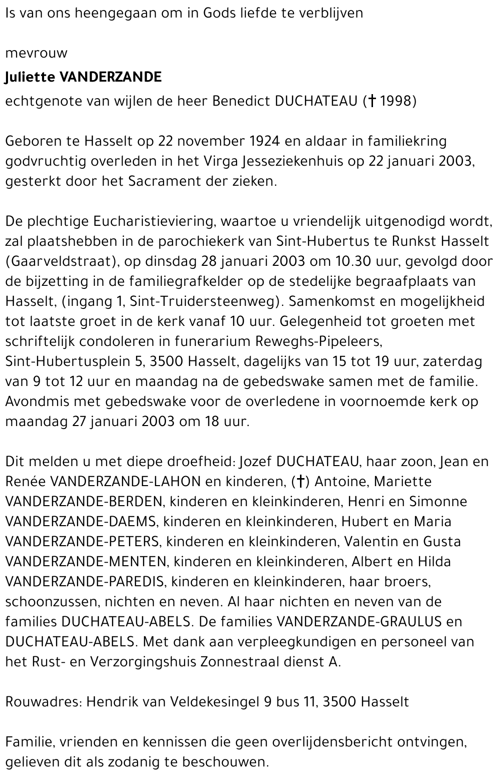 Juliette VANDERZANDE