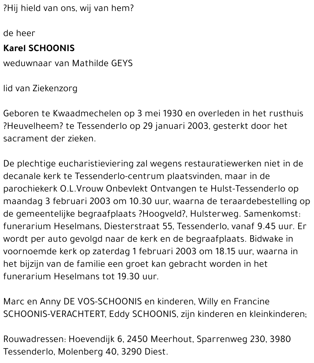 Karel Schoonis