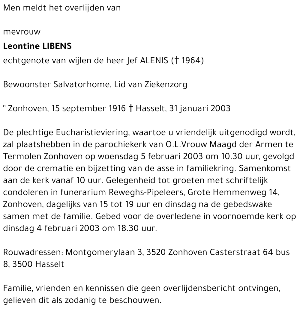 Leontine LIBENS