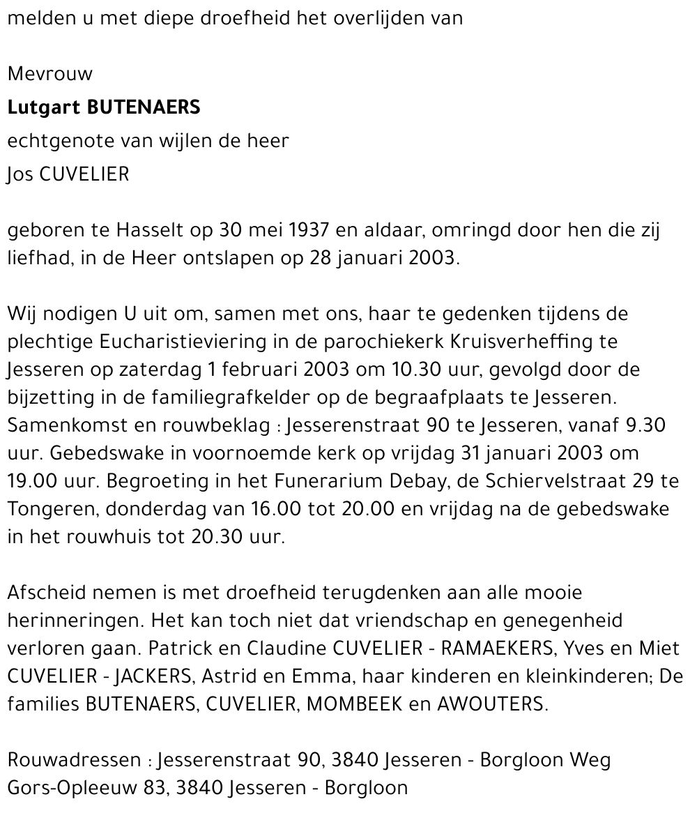 Lutgart BUTENAERS