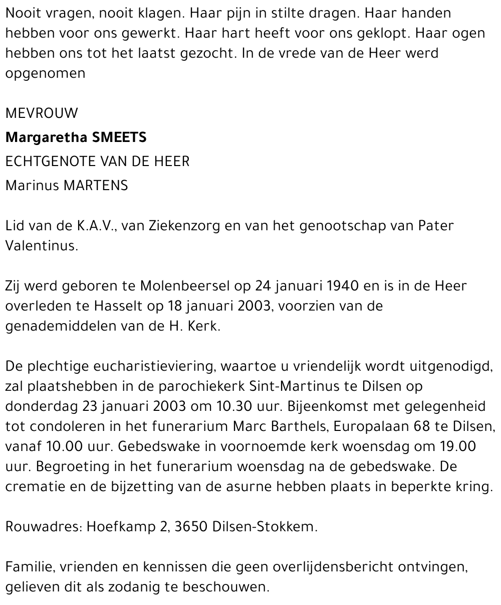 Margaretha Smeets