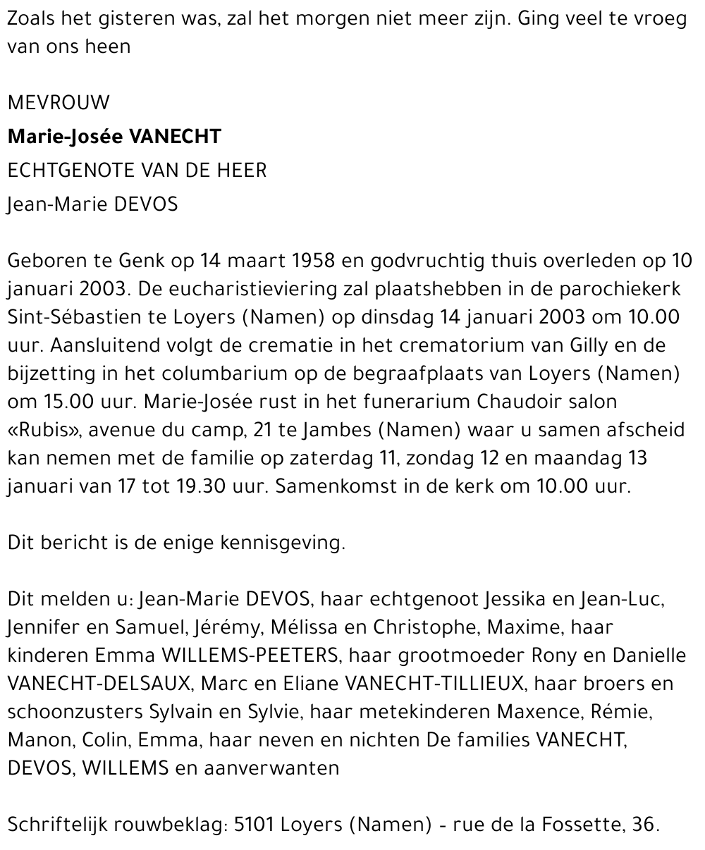 Marie-Josée Vanecht