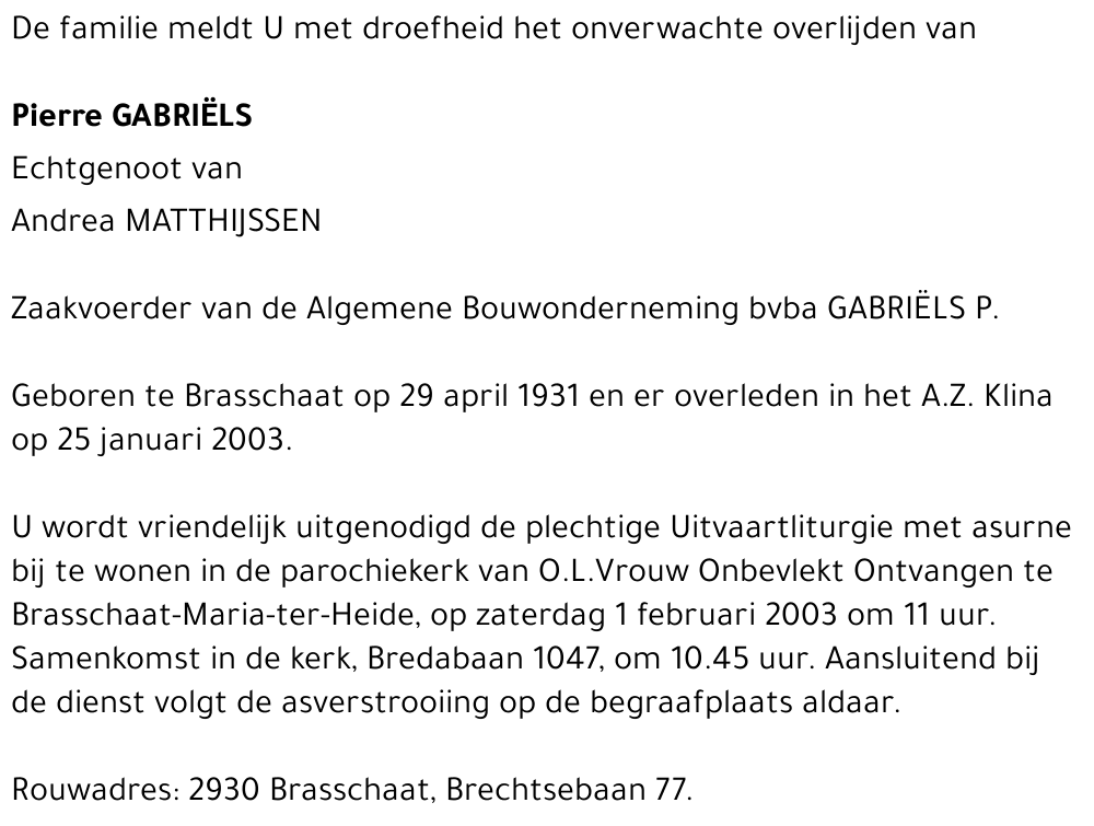 PIERRE GABRIËLS