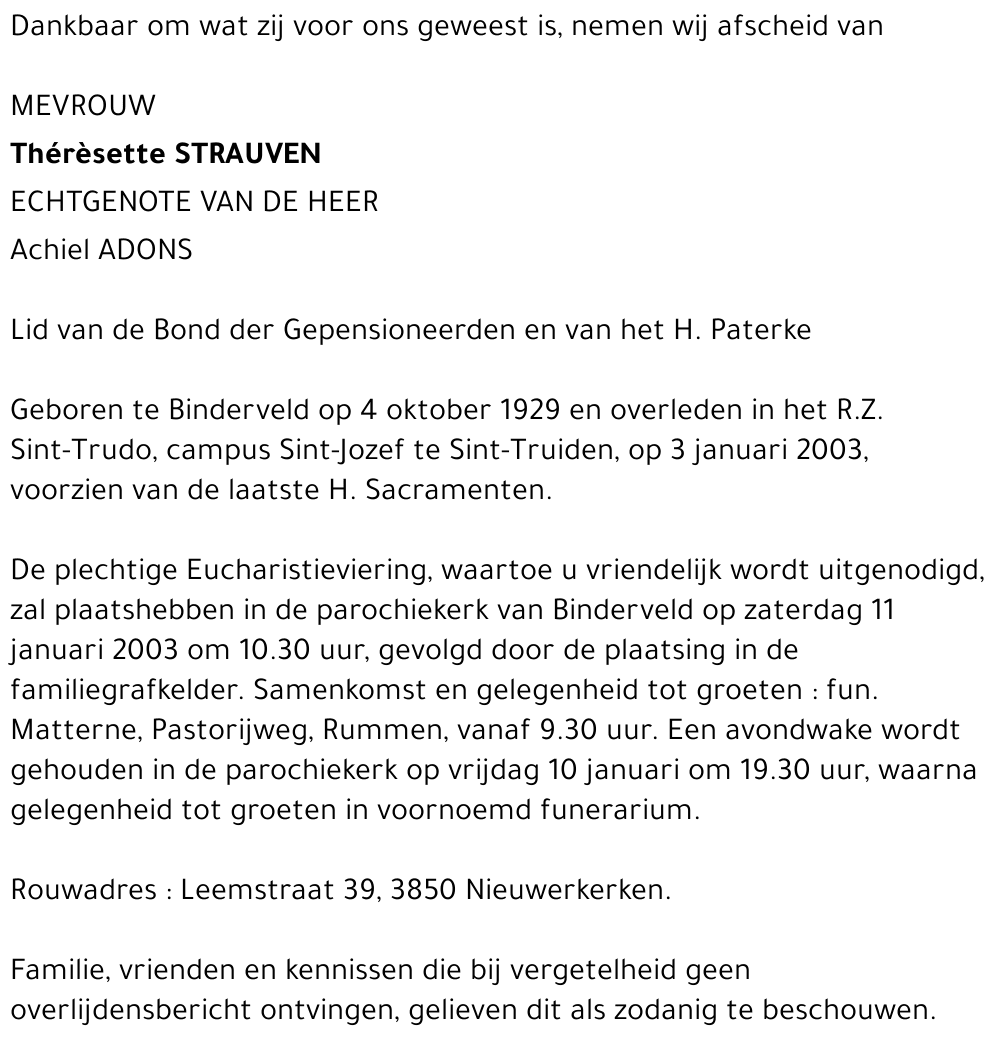 Theresette Strauven