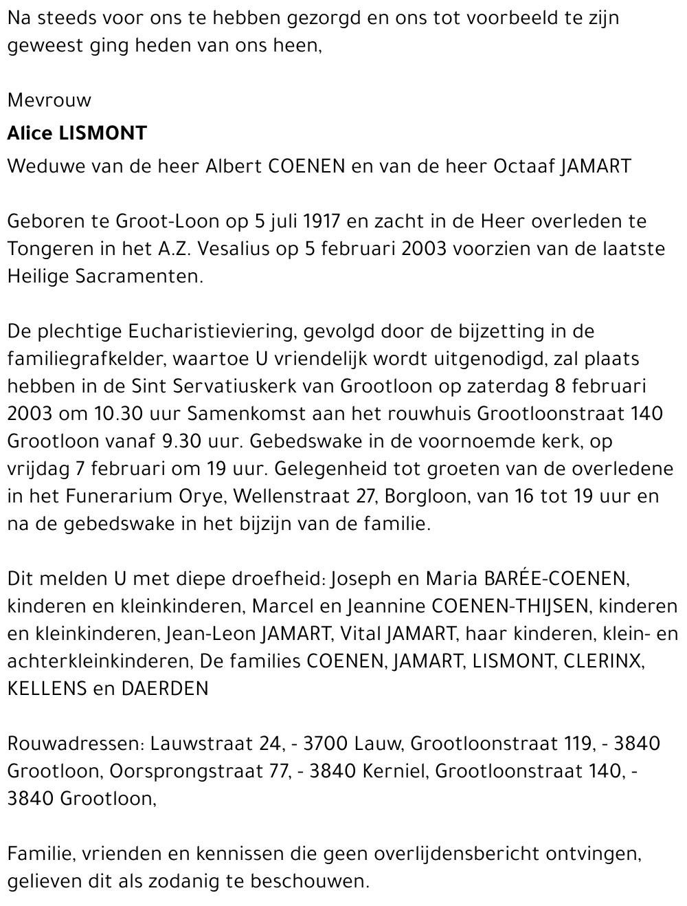 Alice Lismont