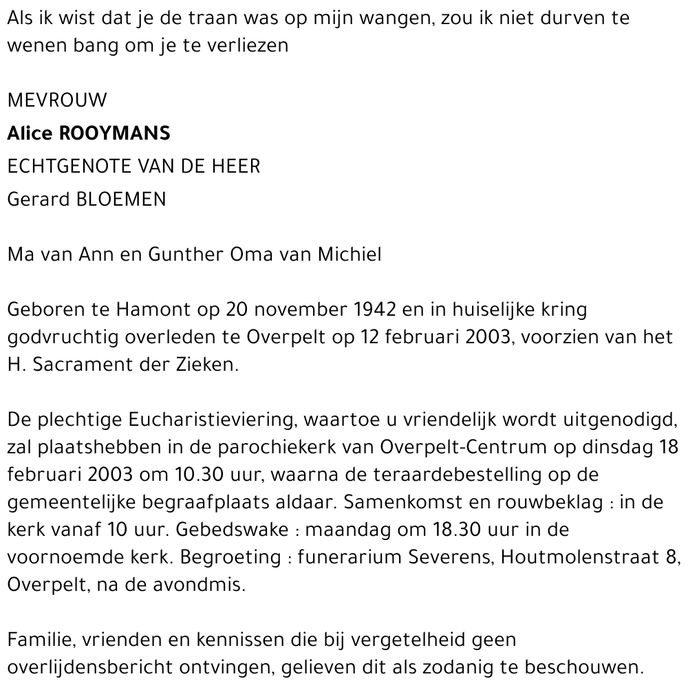 Alice Rooymans