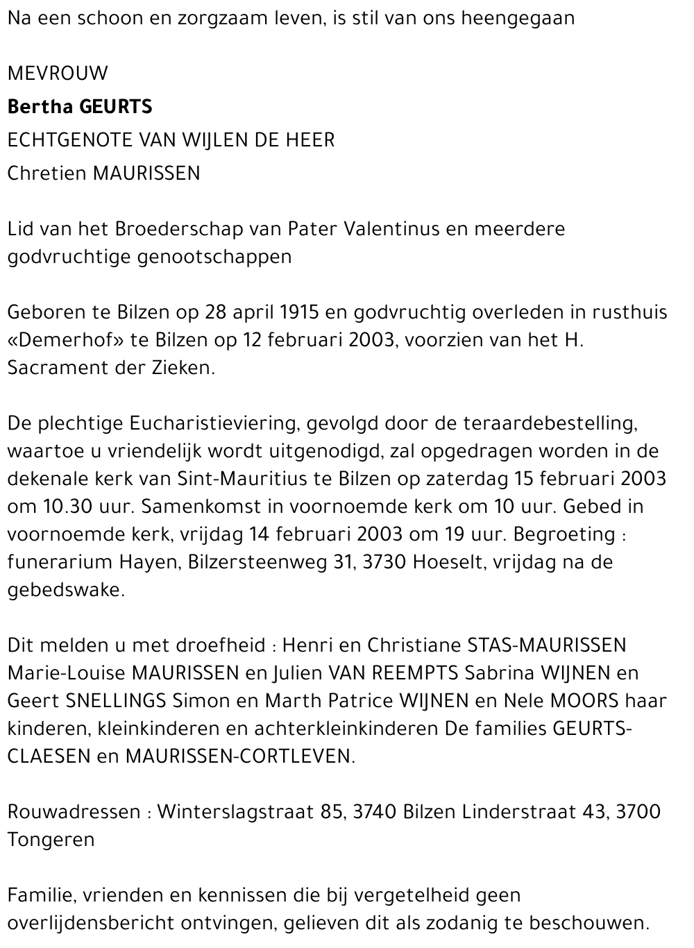 Bertha Geurts