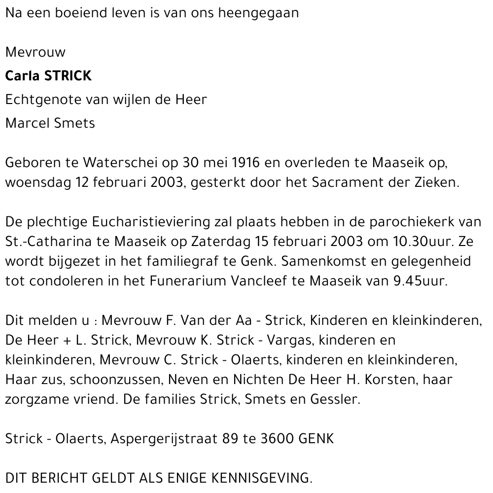 Carla Strick