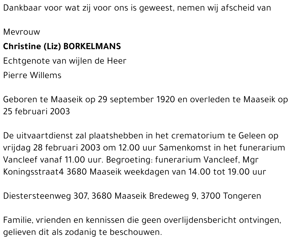 Christine Borkelmans