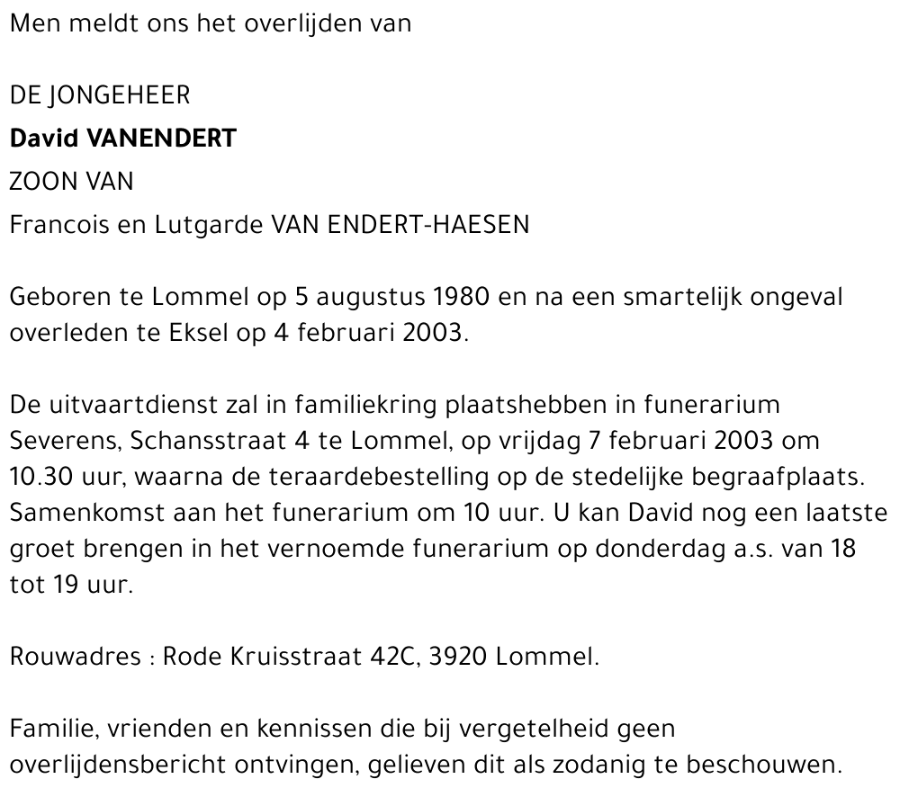 David Vanendert