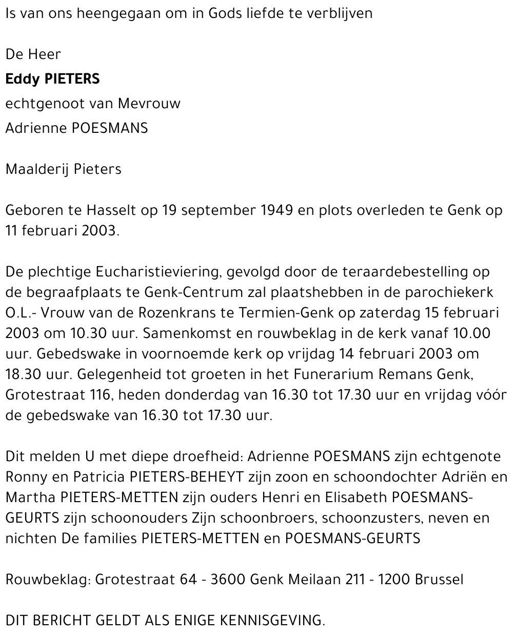 Eddy PIETERS