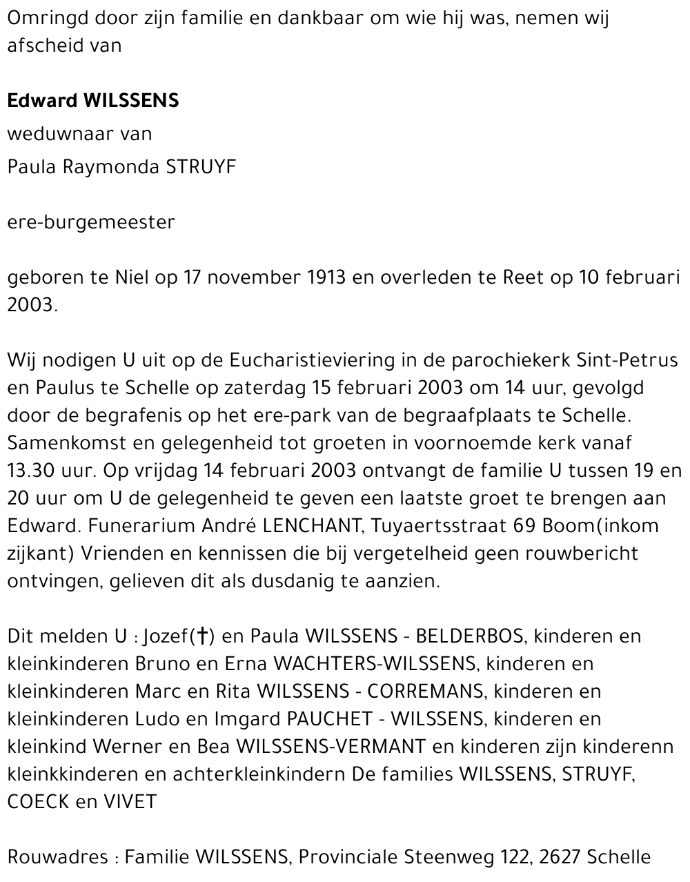 EDWARD WILSSENS