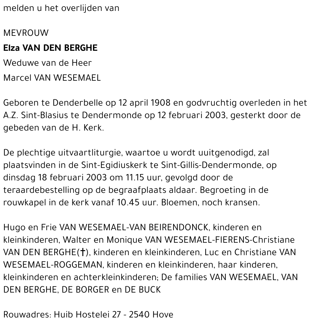 Elza Van Den Berghe