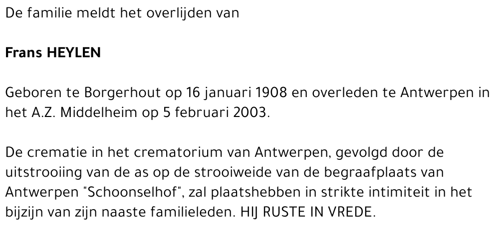 FRANS HEYLEN