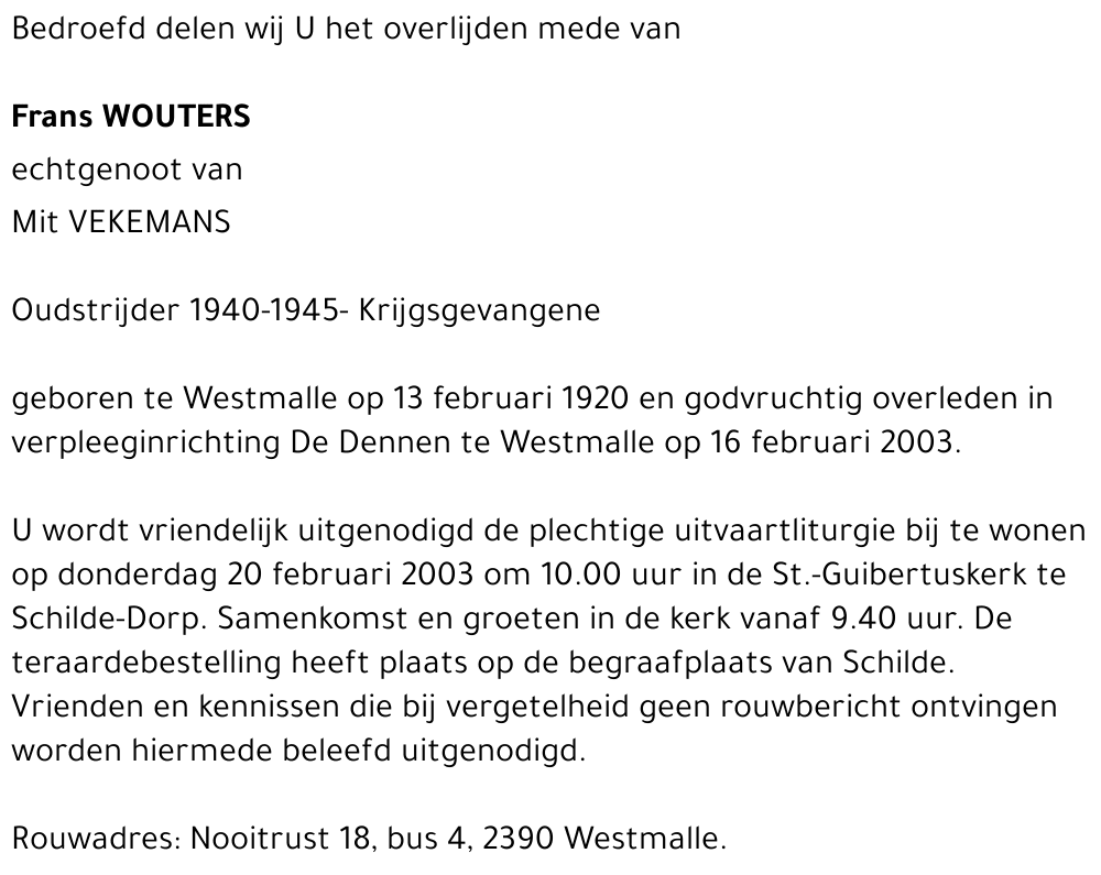Frans WOUTERS