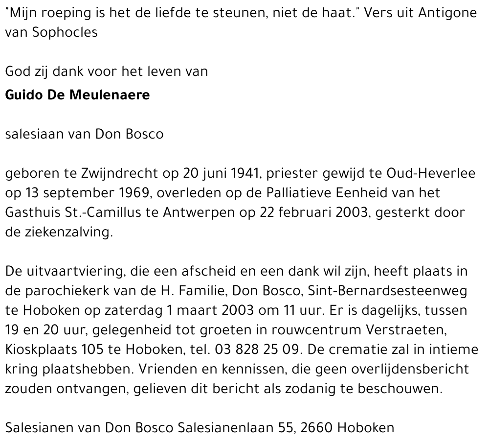 Guido De Meulenaere