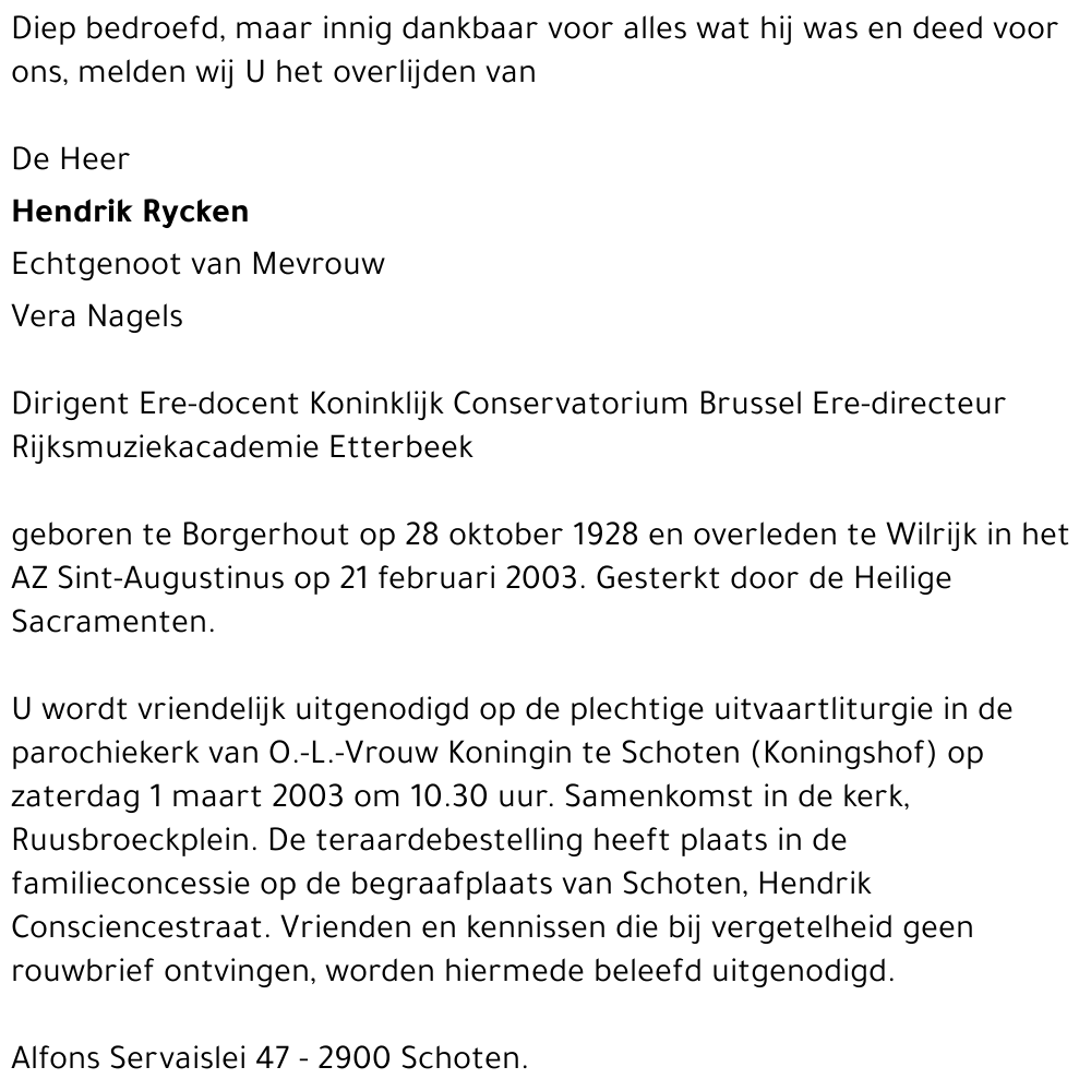 Hendrik Rycken